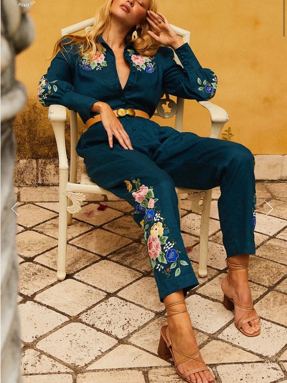 Rare CU Blue/Green She Rides Wild Horses jumpsuit BNWT - Picture 3 of 11